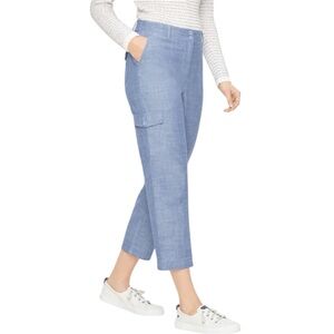 Talbots Newport Chambray Women’s Plus Size 18W Cargo Cropped Pants